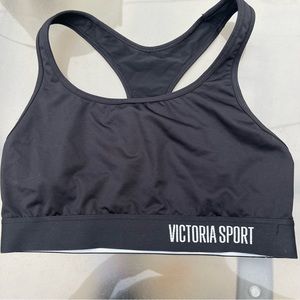 Victoria's Secret Sport THE PLAYER Racerback Sports Bra Size Medium Black
